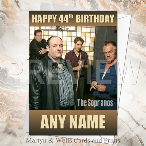 Sopranos birthday card 5x7 - card.,