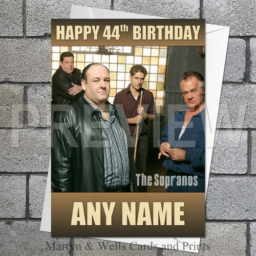 Sopranos birthday card 5x7 - birthday,