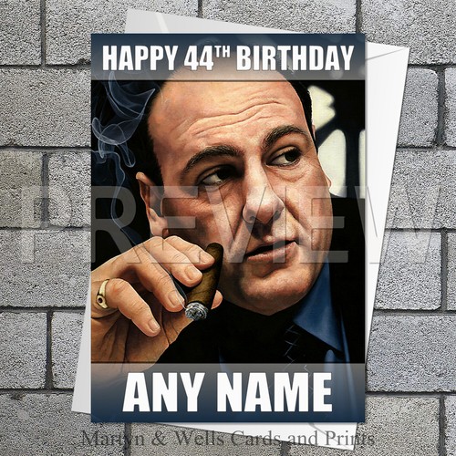 Sopranos birthday card 5x7 - sopranos, card.