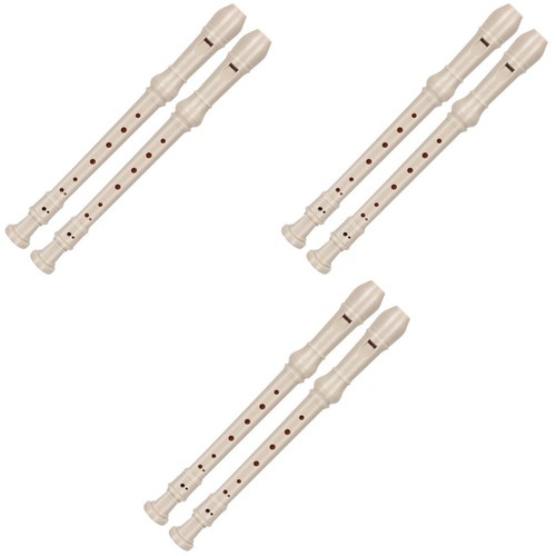 White soprano recorder - white, hole