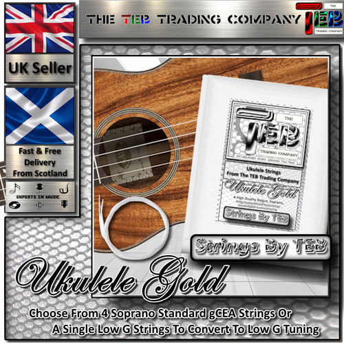 Strings teb ukulele gold - teb,